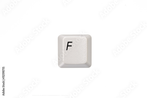 White keyboard keys - letter F
