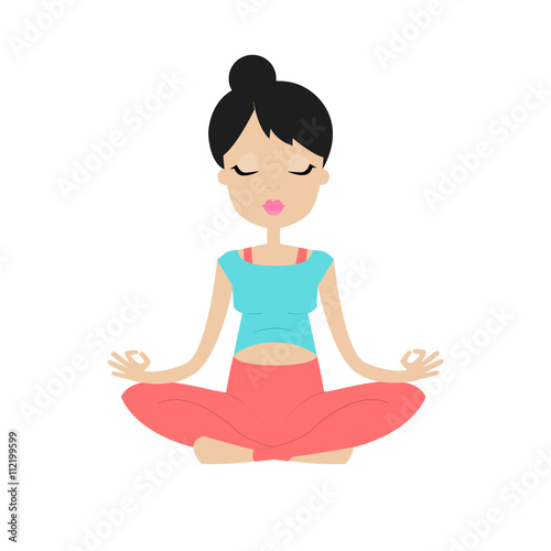 A pregnant young woman practicing yoga