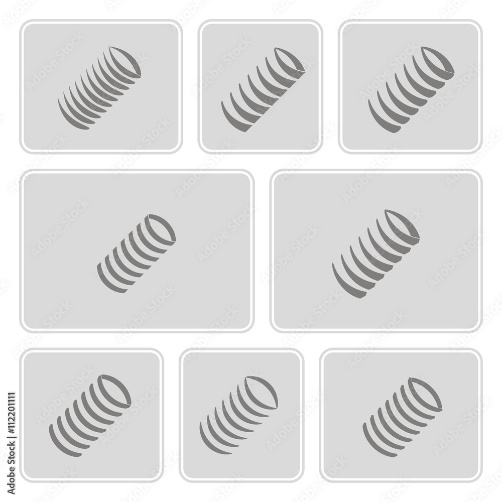 set of monochrome icons with Springs for your design set of monochrome icons with Springs for your design