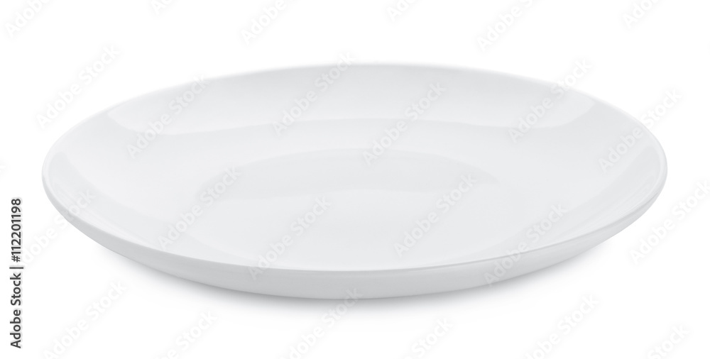 White plate on white background White plate on white background