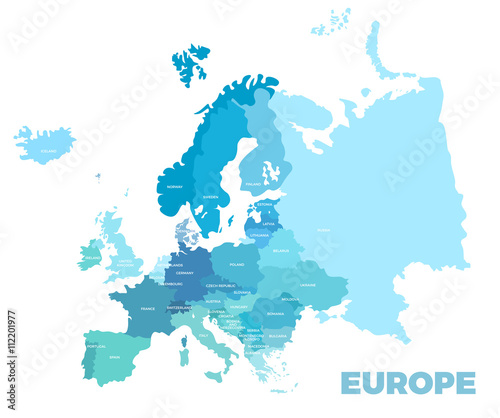 Fototapeta Nowoczesna mapa Europy