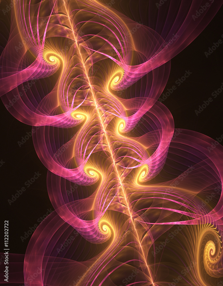 Fototapeta premium fractal on black