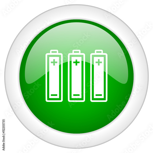 green glossy vector icon