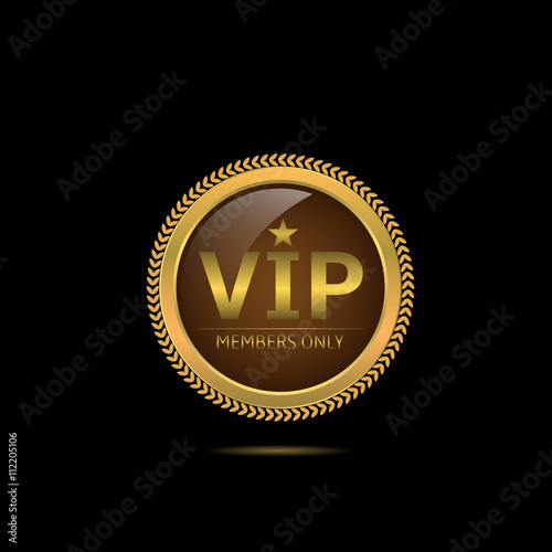 Golden VIP label