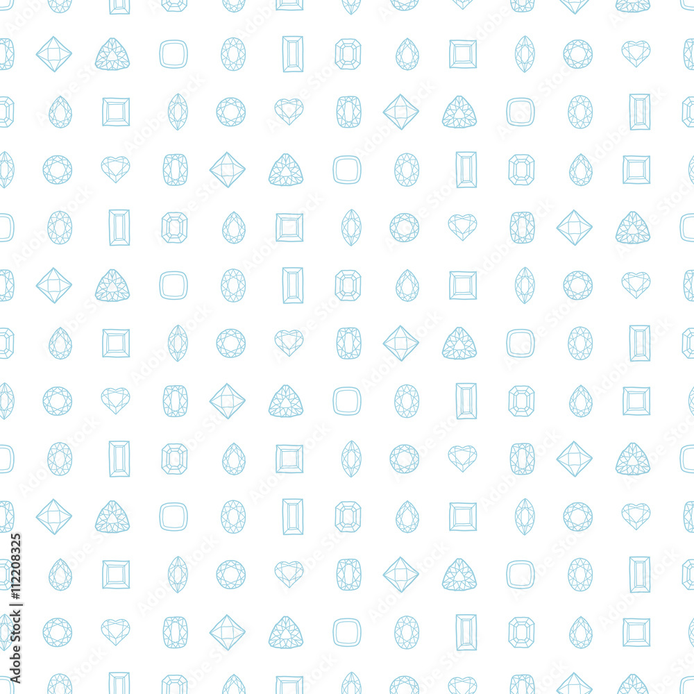 Diamond cut shapes. Seamless pattern. Heart, drop. Diamond cut shapes. Seamless pattern. Heart, drop.