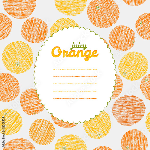 Fruit background with copy space. Seamless pattern