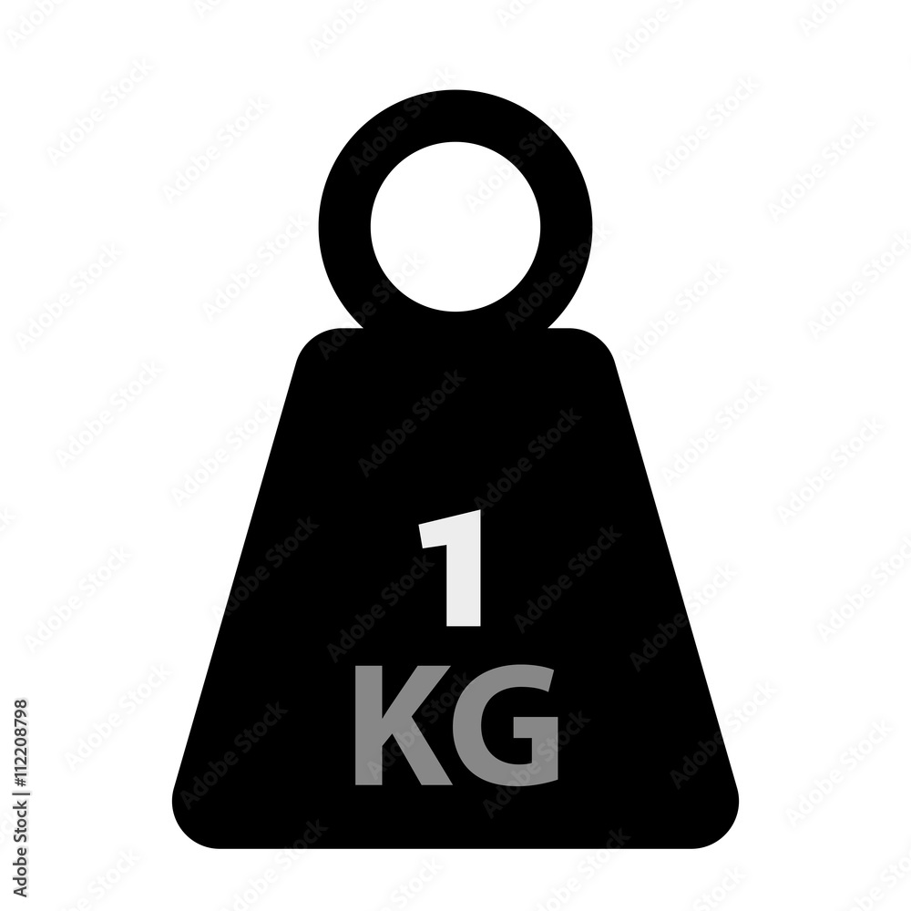Vecteur Stock Weight Kilogram Icon showing 1 kilo | Adobe Stock