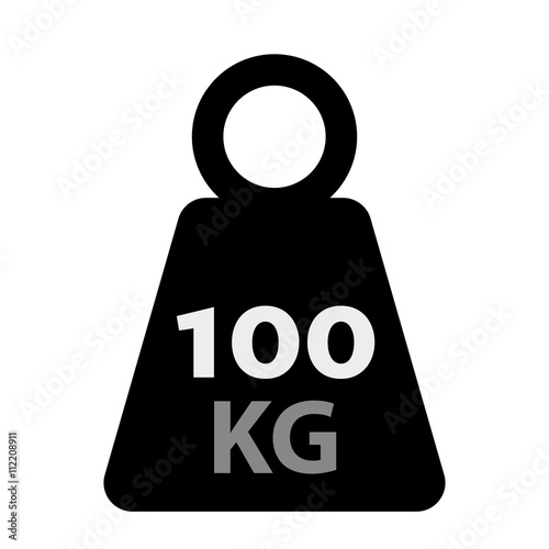 Weight Kilogram Icon showing 100 kilo