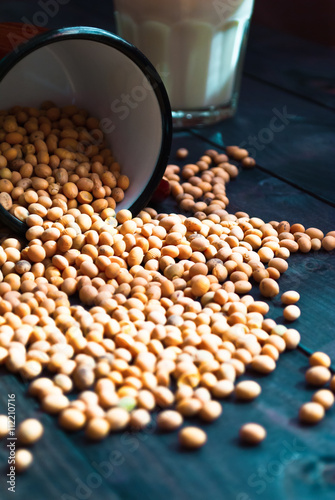 Soy milk and beans
