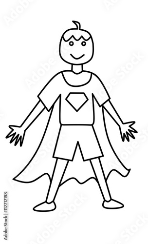 drawing superhero boy