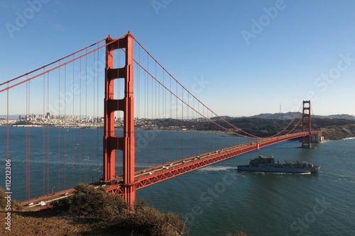 Golden Gate Bridge San Francisco Bay California USA view from Battery Spencer