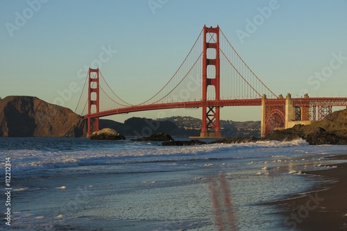 Golden Gate Bridge San Francisco California USA viewed from Baker Beach 