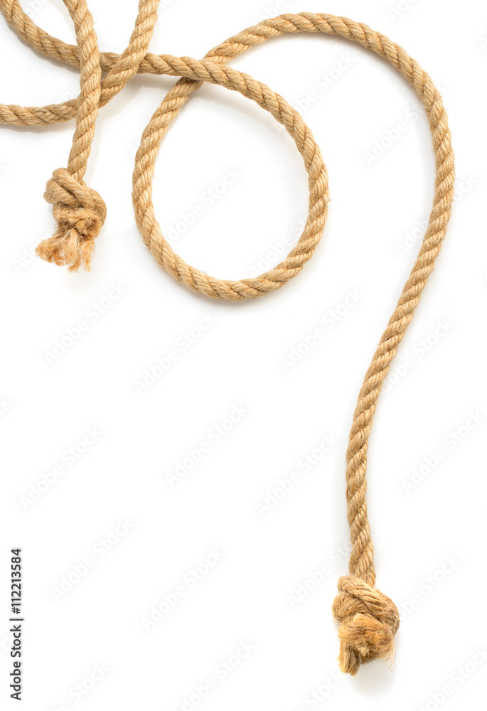 ship rope isolated on white