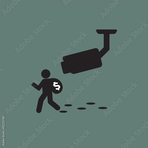 Surveillance Camera Graphic Vector Illustration.