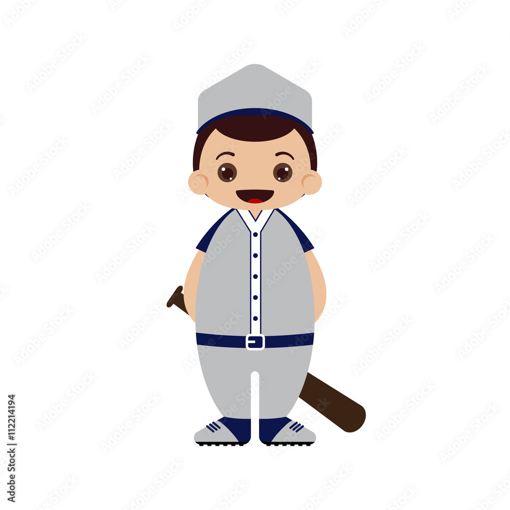 Cartoon baseball player vector illustration Cartoon baseball player vector illustration