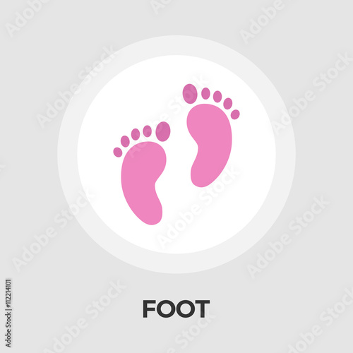 Foot vector flat icon