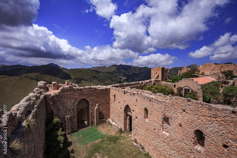 Medieval Castle Castellaccio near Monreale, Sicily