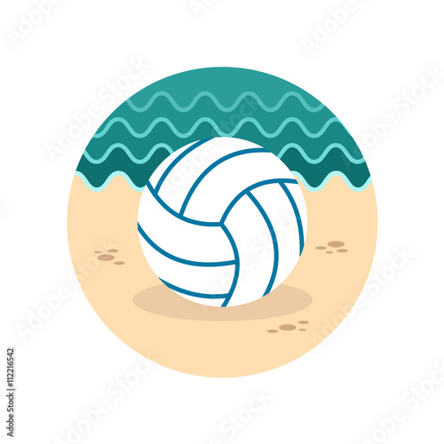 Canvas Print Volleyball icon. Summer. Vacation