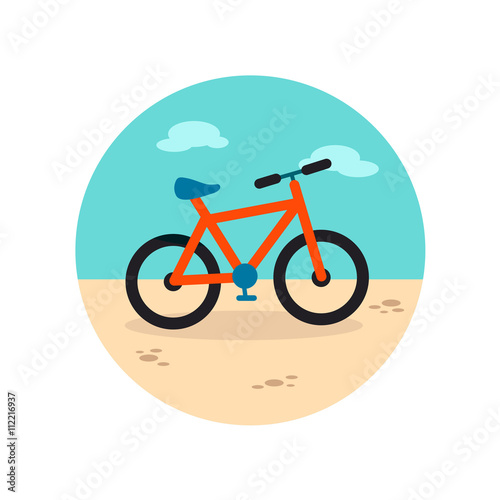 Bicycle icon. Summer. Vacation