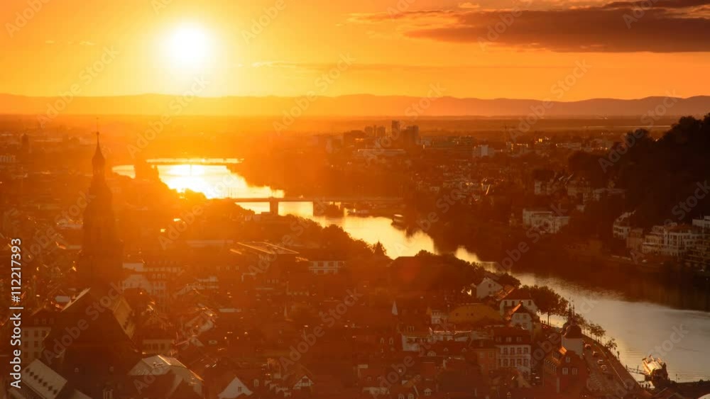 Timelapse Video von Heidelberg im Abendlicht