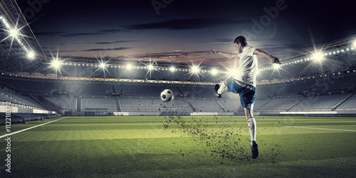 Soccer forward player © Sergey Nivens