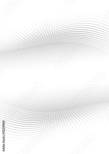 Vertical A4 page size halftone effect dotted wavy lines background