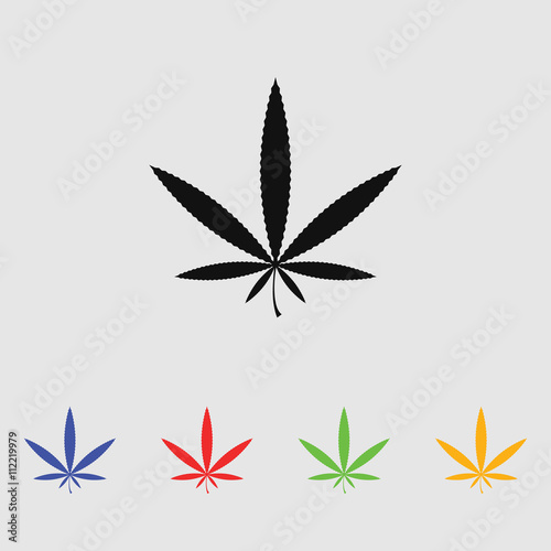 marijuana leaf vector icon
