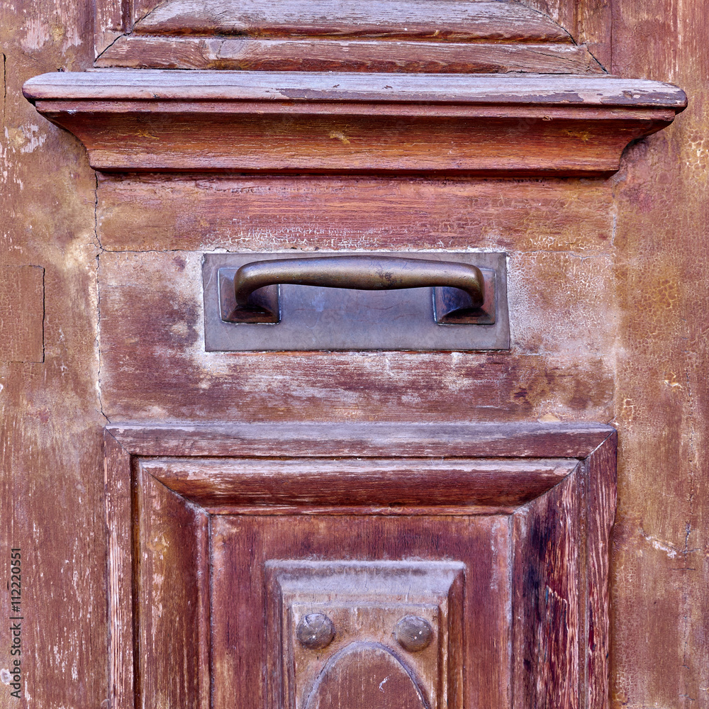 vintage door handle closeup