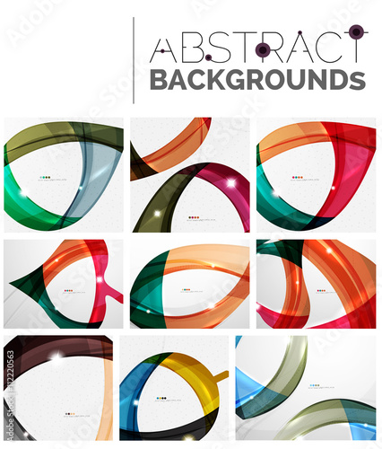 Set of abstract backgrounds photo