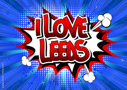 Wallpaper Mural I Love Leeds - Comic book style word. Torontodigital.ca