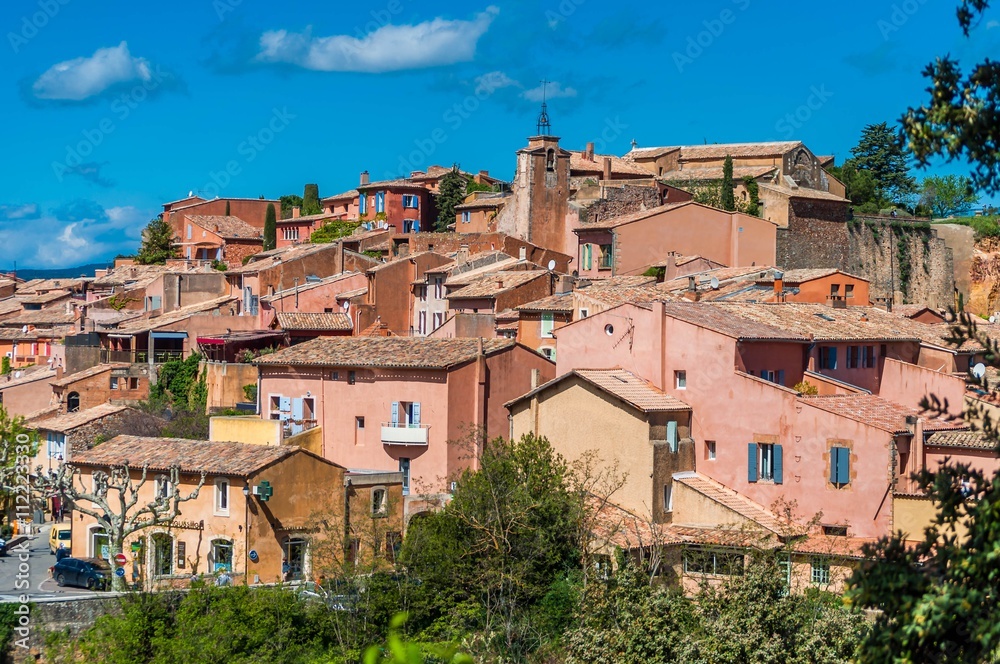 Village de Roussillon, lubéron, Vaucluse, France.
