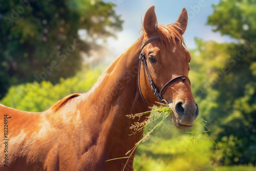 Portrait of a horse.