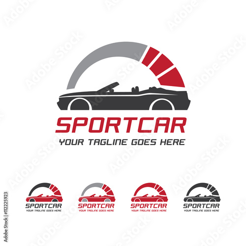 Sport Car with Tachometer Logo