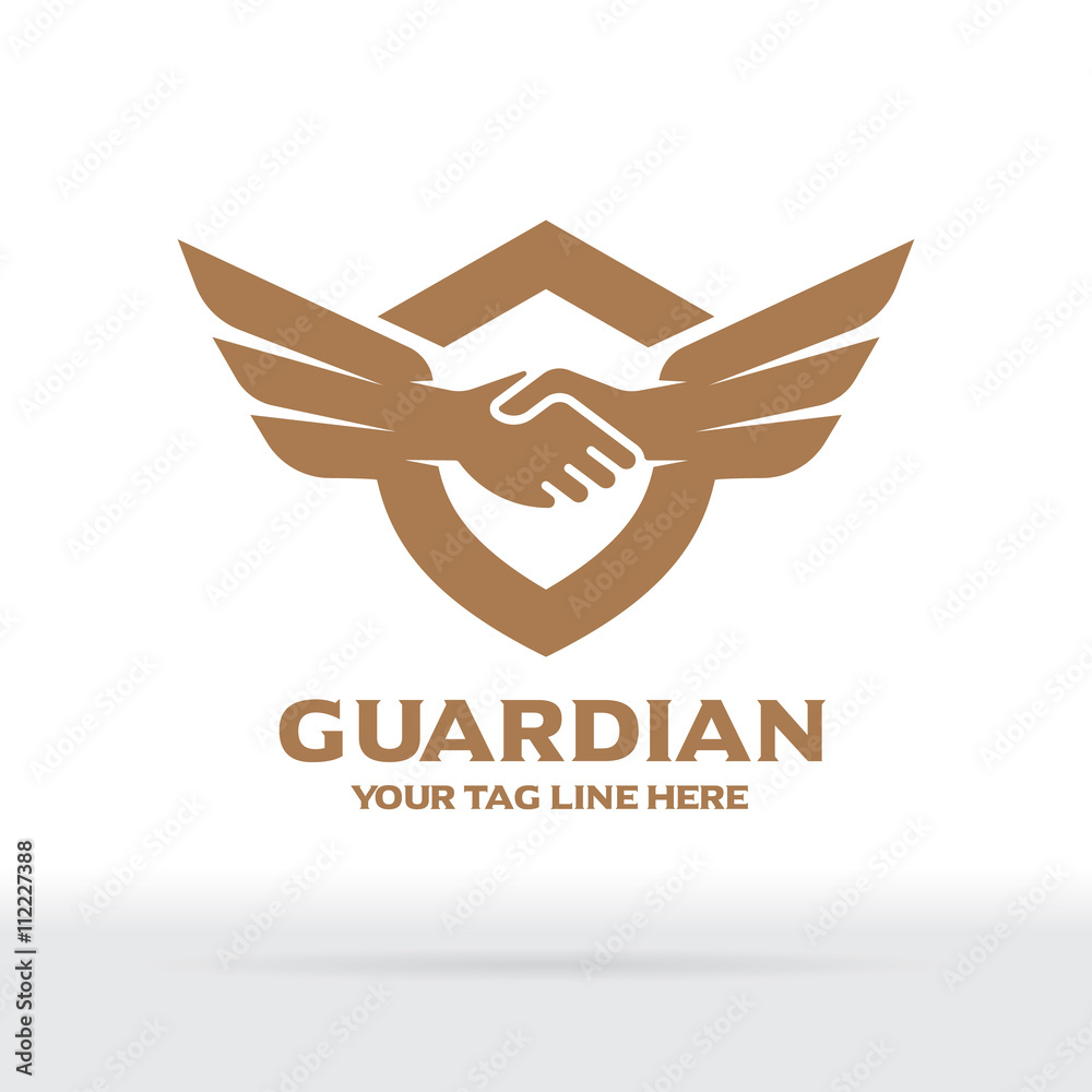 Hand Shake and Wing Logo Hand Shake and Wing Logo
