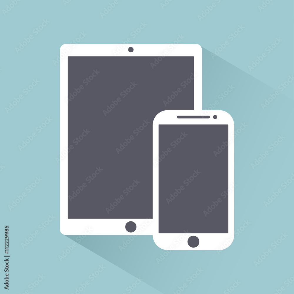 phone, tablet electronic device icons flat style template with shadow isolated on a light background ,stylish vector illustration eps10 phone, tablet electronic device icons flat style template with shadow isolated on a light background ,stylish vector illustration eps10