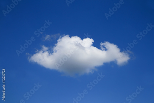 White cloud in the blue sky photo
