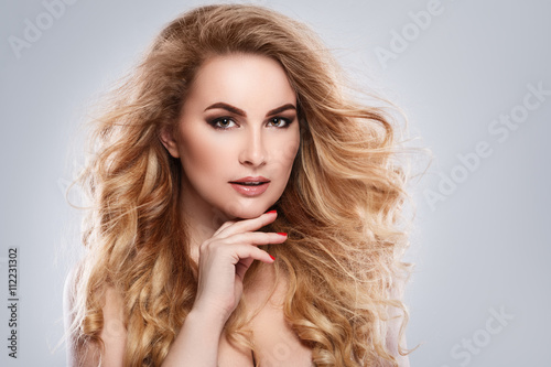 Portrait of beautiful blonde woman