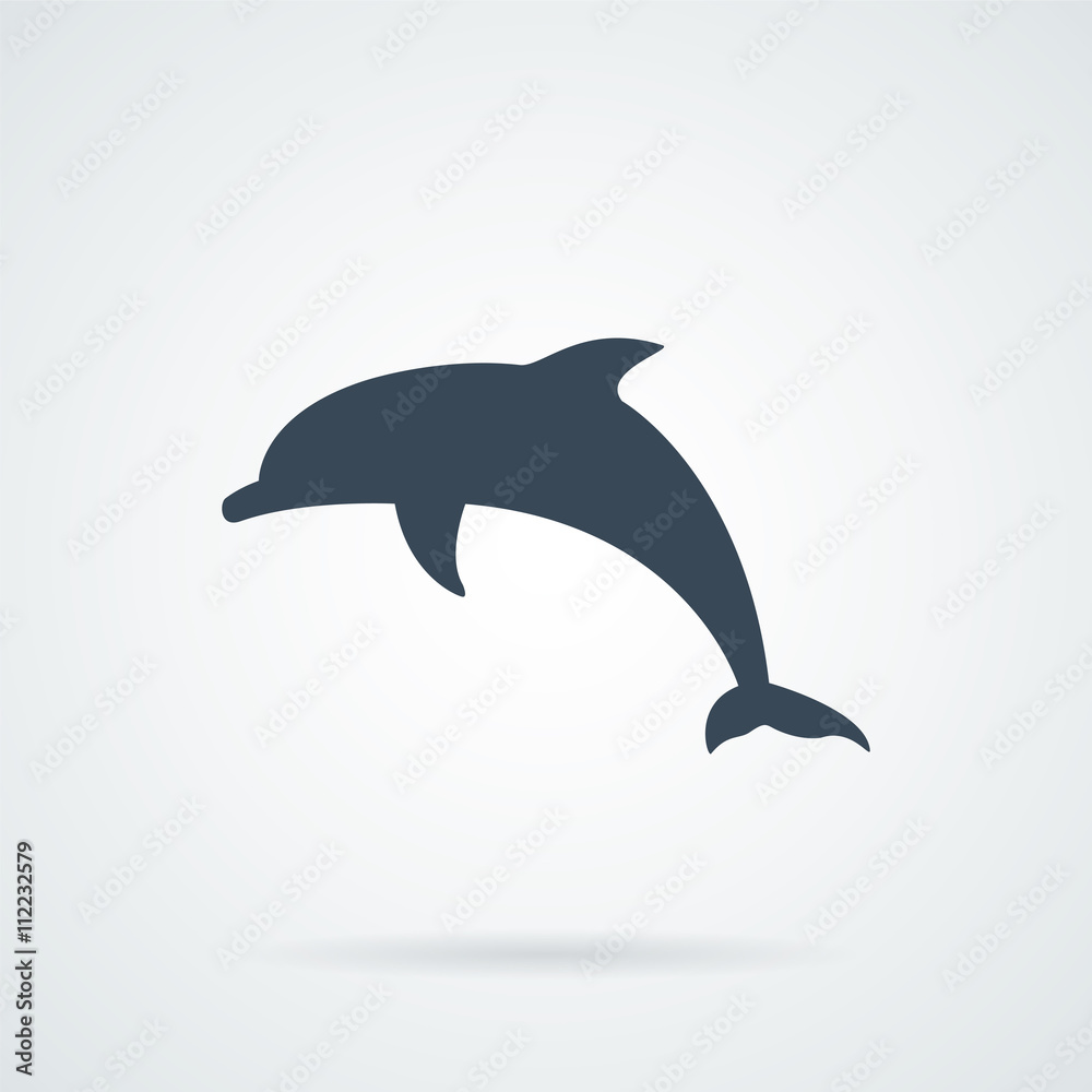Дельфин флэт иллюстрация