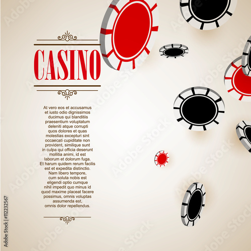 Casino logo poster background or flyer.