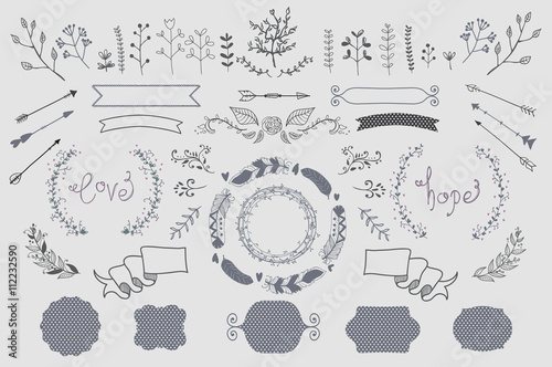 Hand Drawn Vector Design Elements
