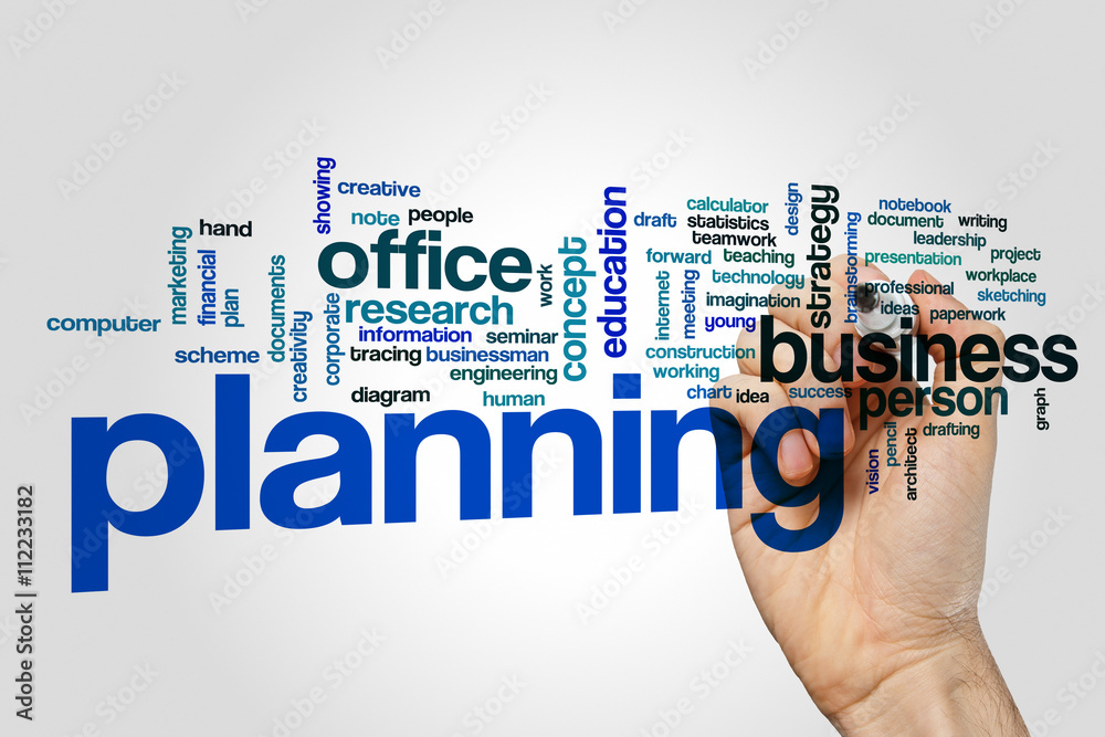 Planning word cloud concept Planning word cloud concept