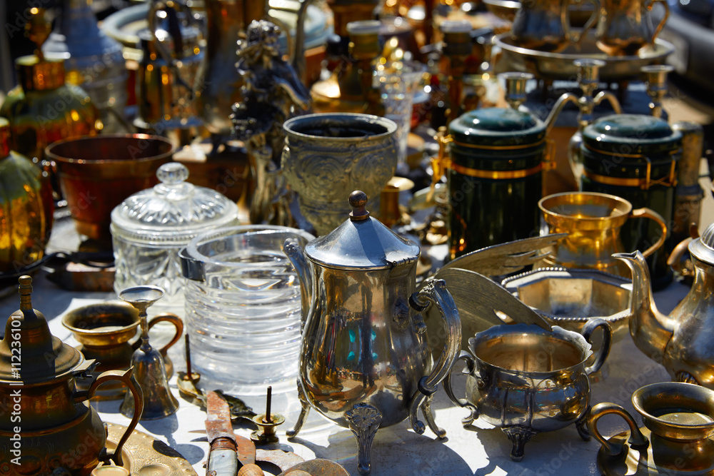 Antiques market outdoor in Spain
