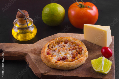 Arabic pepperoni sfiha photo