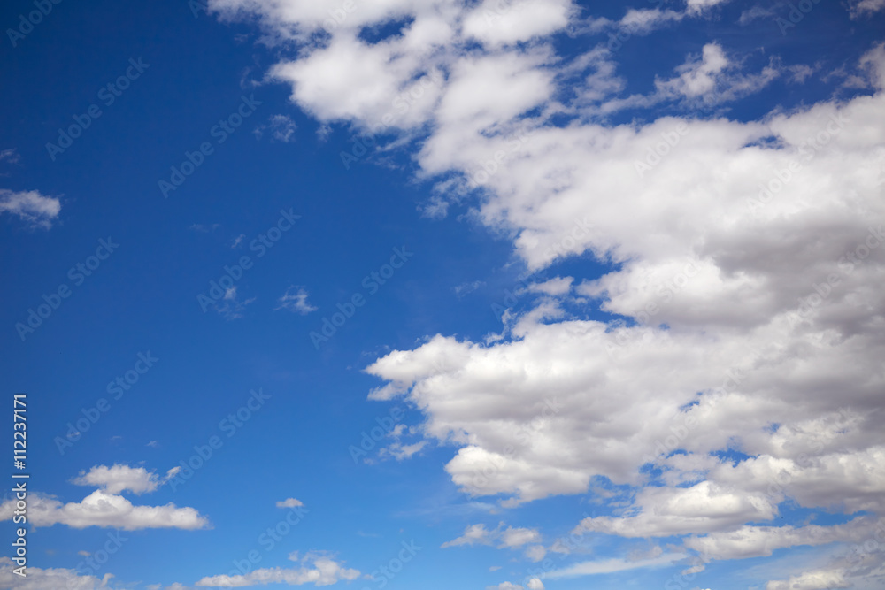Blue summer sky with white clouds Blue summer sky with white clouds
