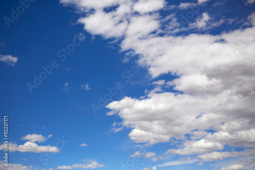 Blue summer sky with white clouds