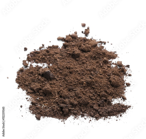 pile dirt isolated on white background, with clipping path
