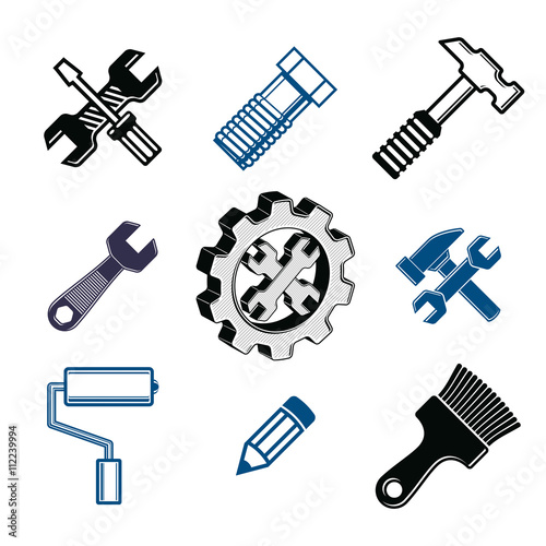 Work tools collection, vect...