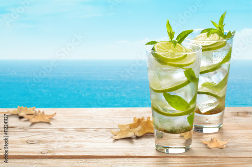 Fresh mojito cocktail.