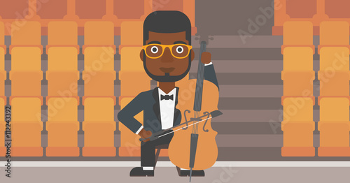 Man playing cello.