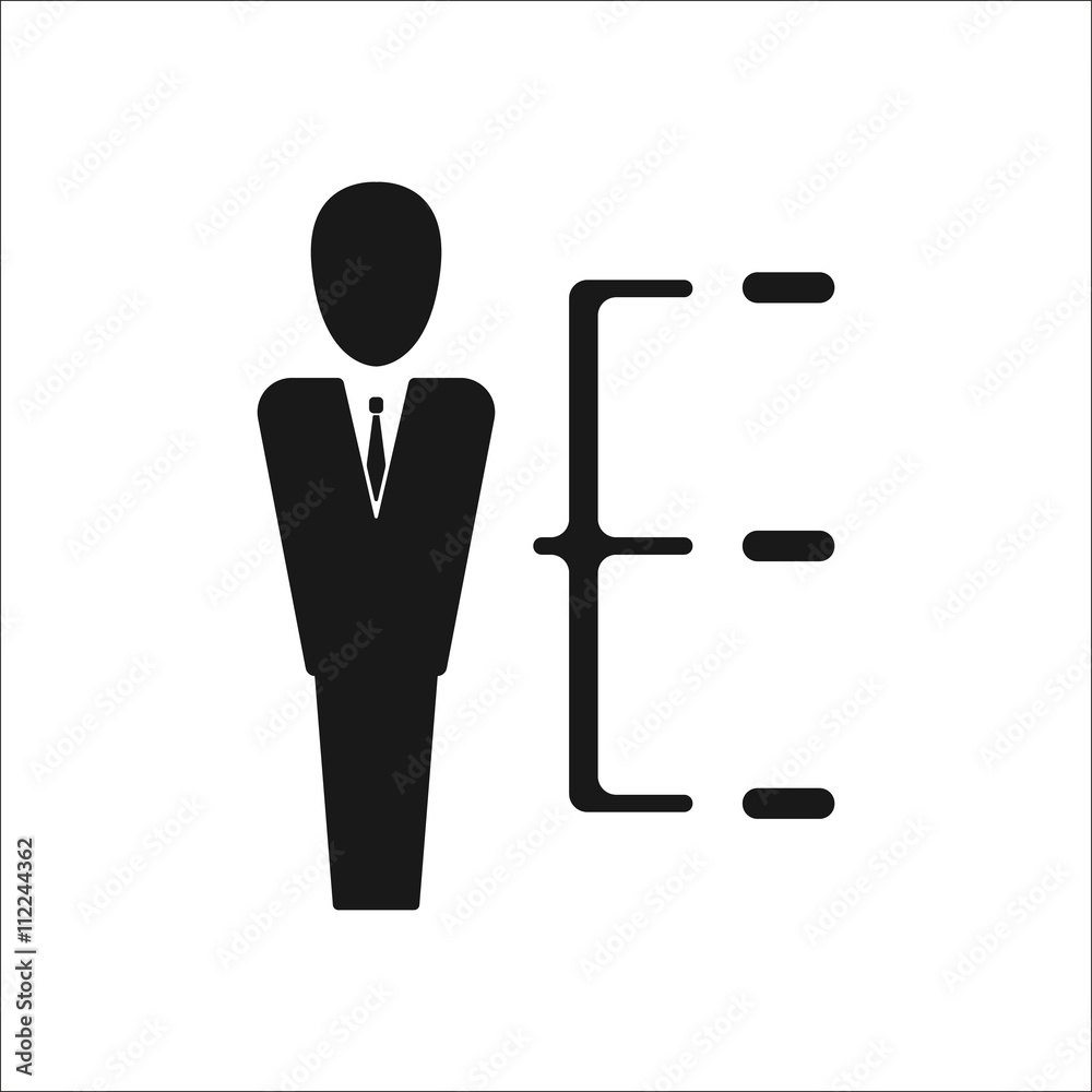 Business organization team hierarchy sign simple icon on background